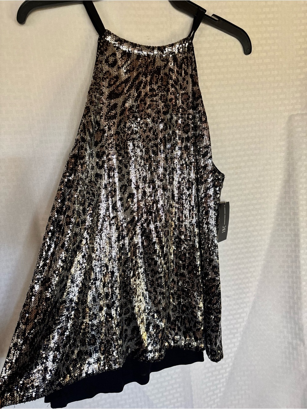 Sequin Leopard A-Line blouse